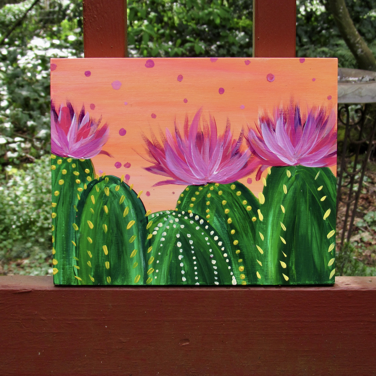 Cacti 8x10 painting