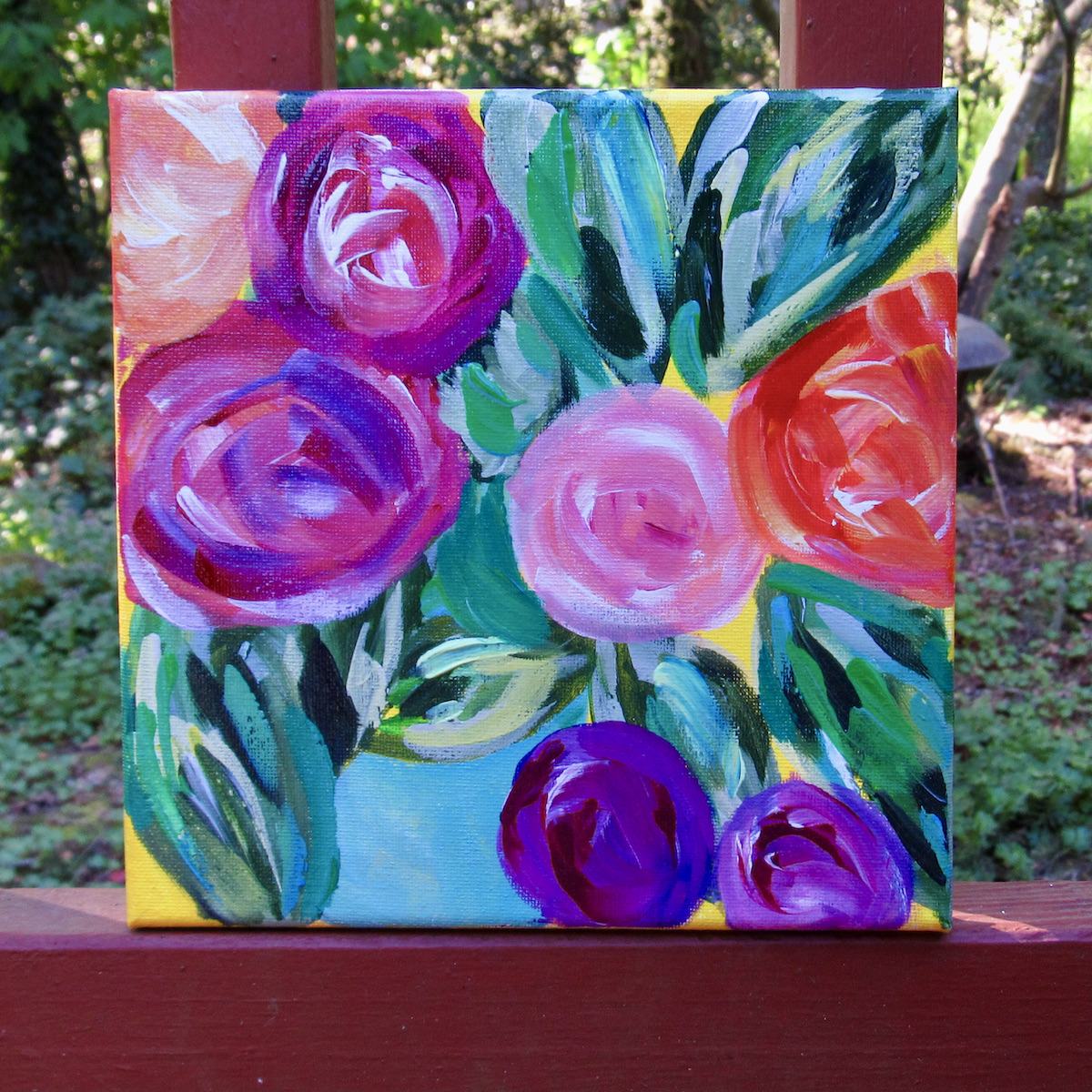 Floral 8x8 painting