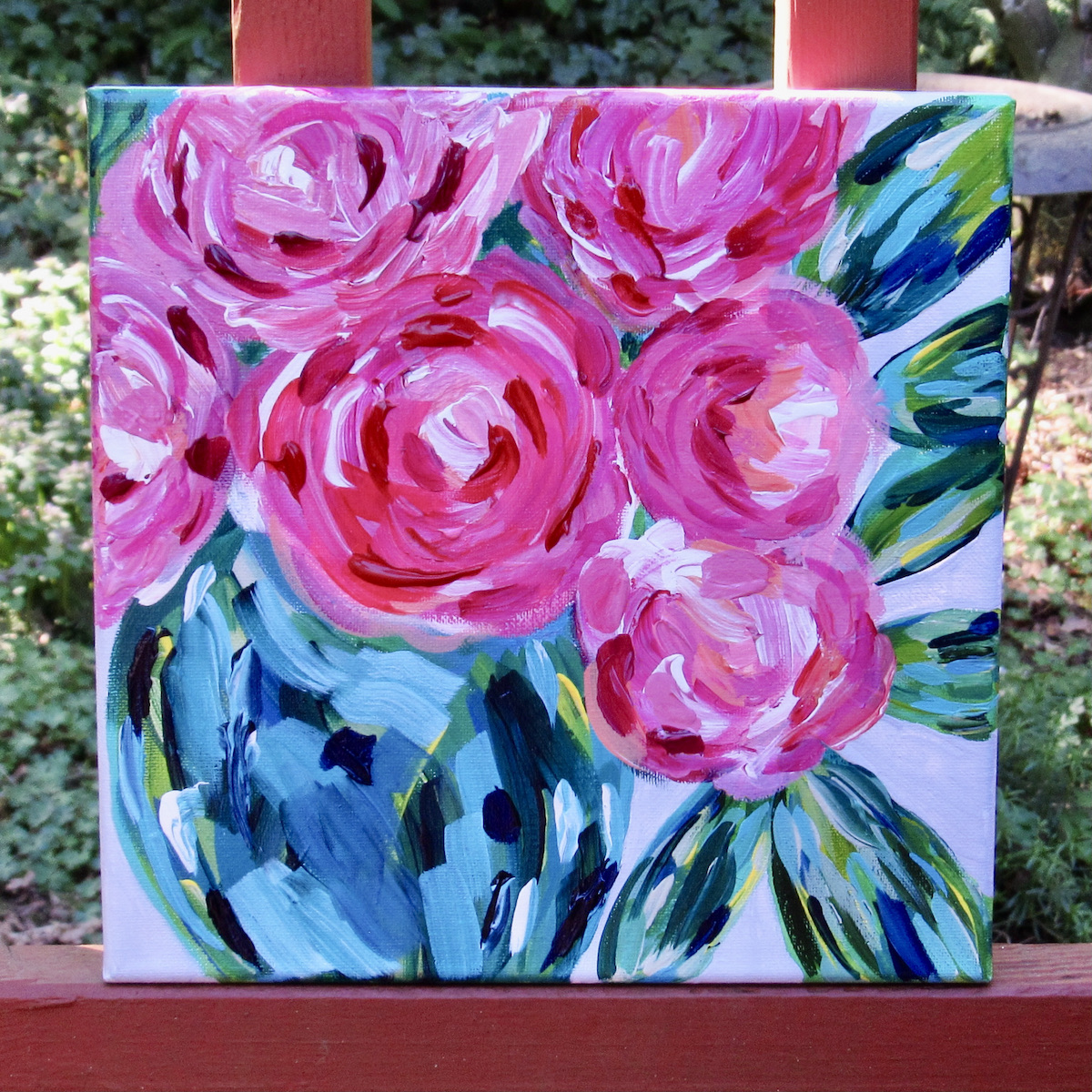 Floral 10x10 painting