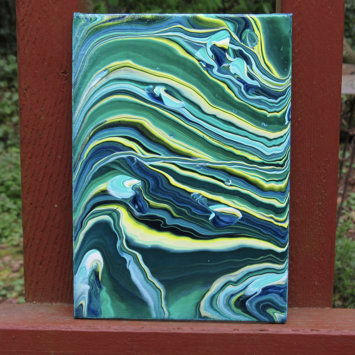 Green 5x7 painting