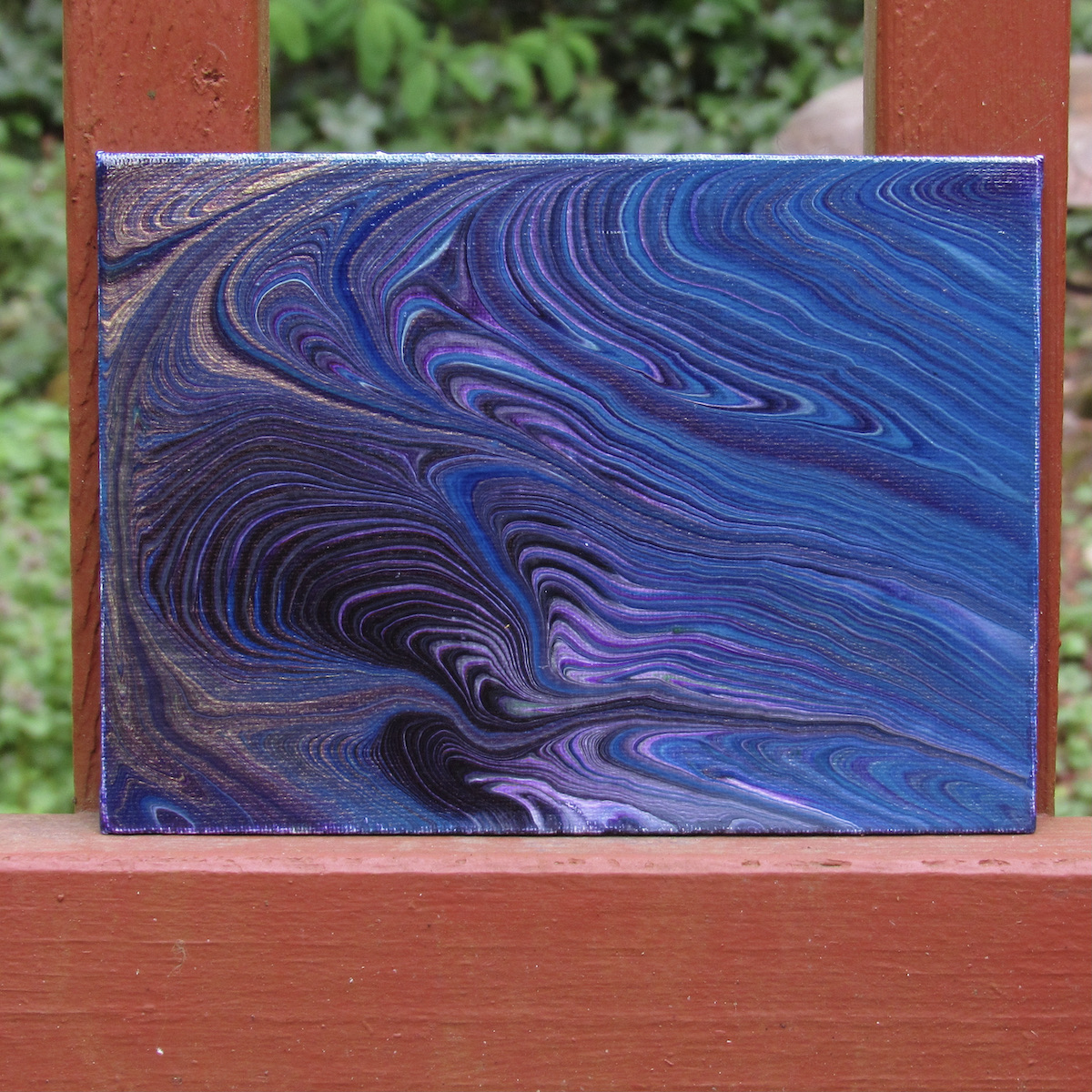 Blue 5x7 painting