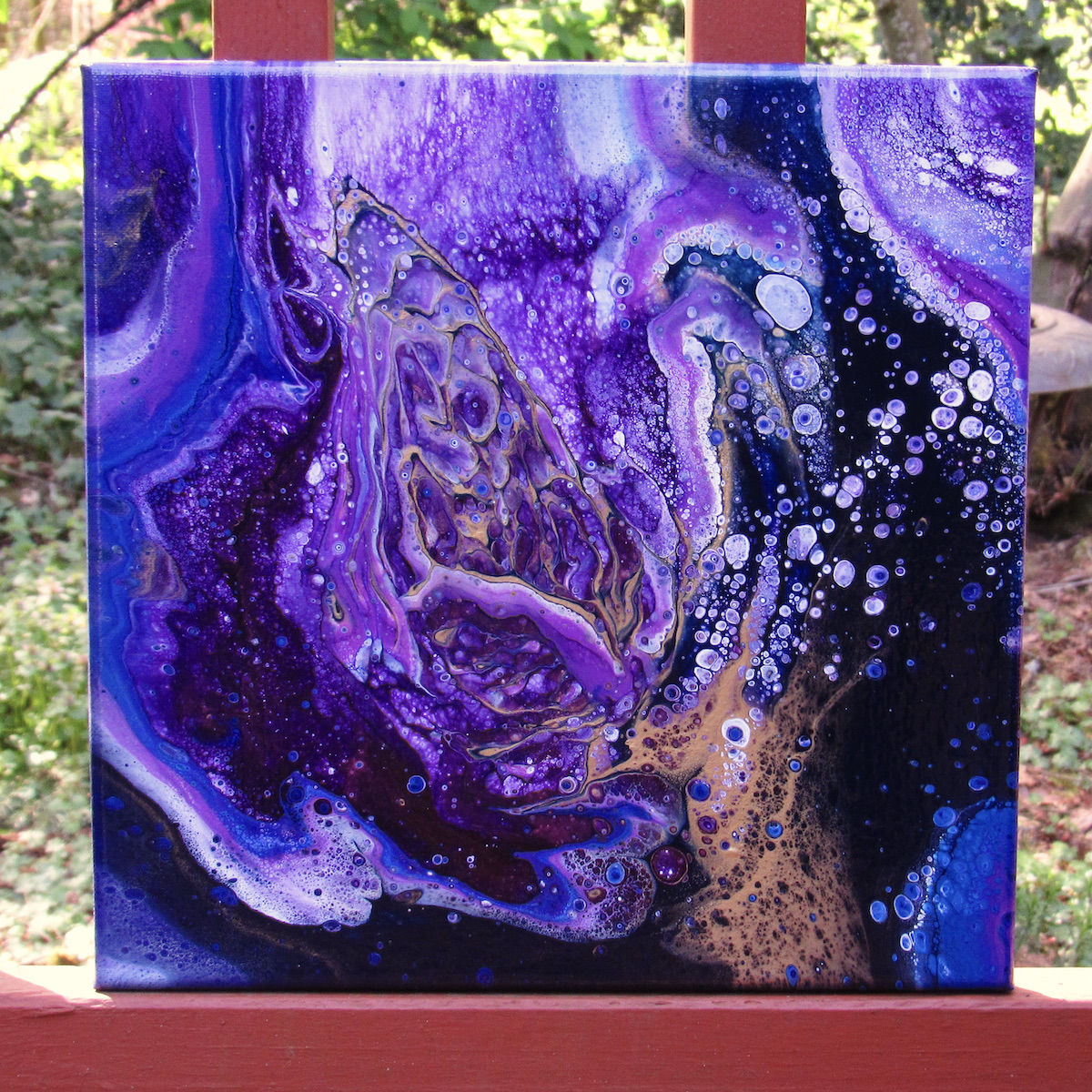 Purple 12x12 painting