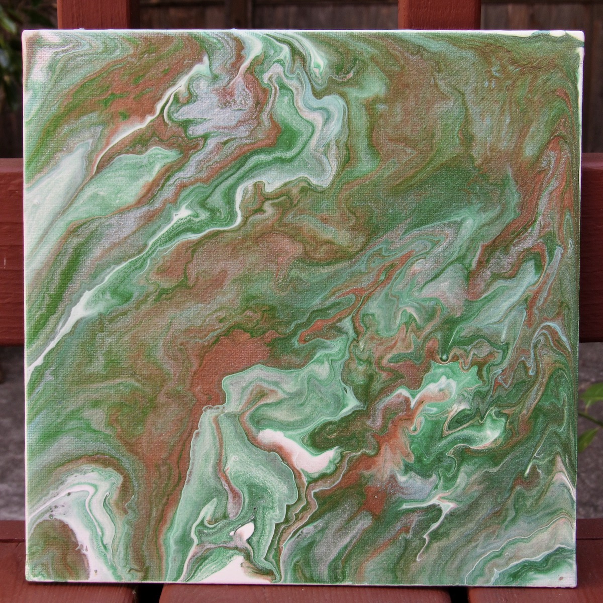 Green 10x10 painting