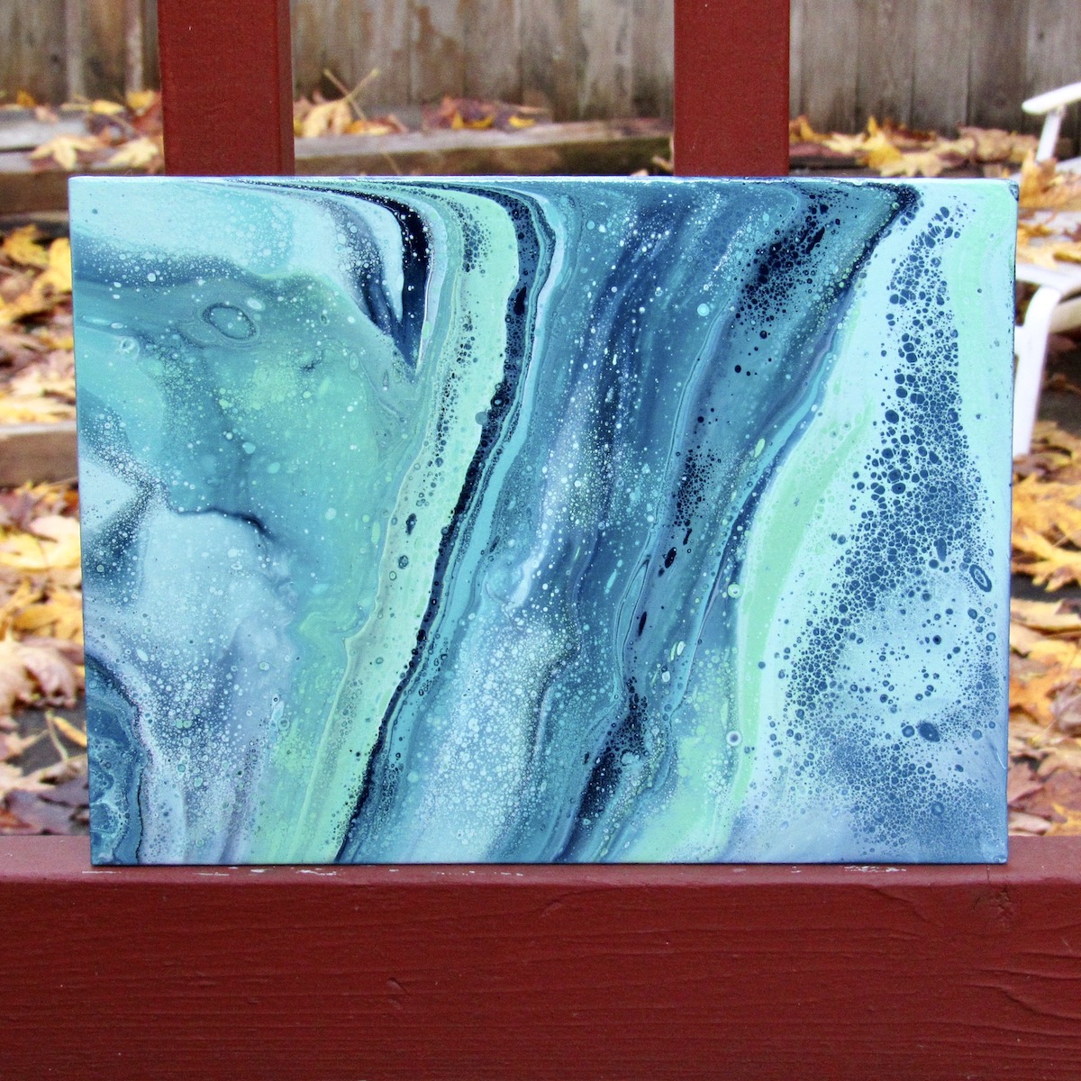 Turquoise 9x12 painting