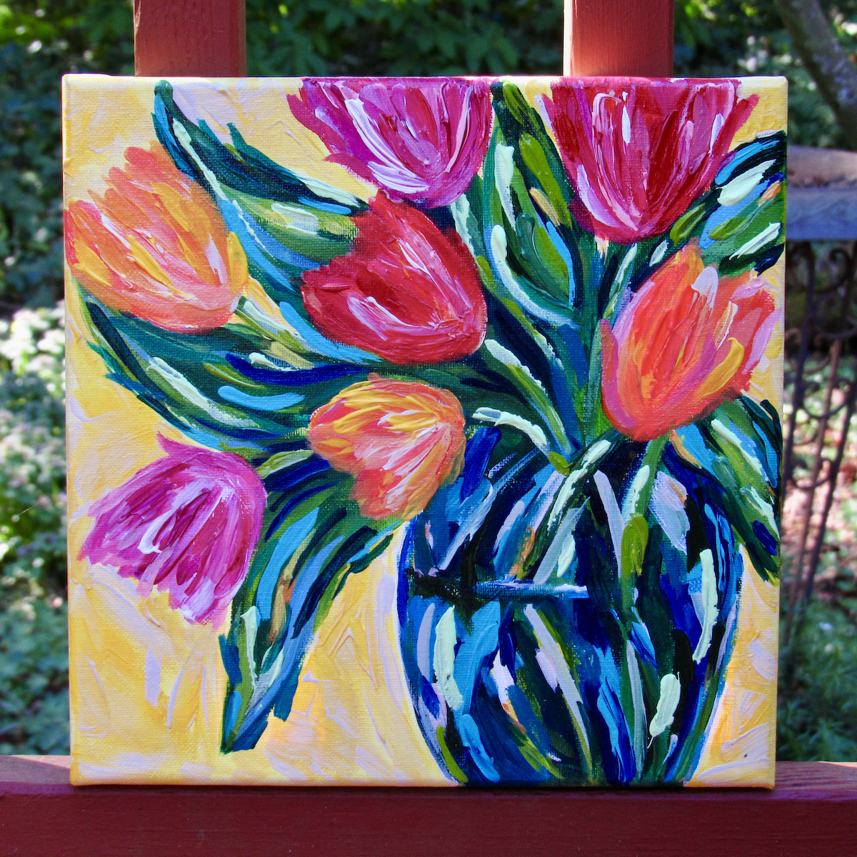 Floral 10x10 painting