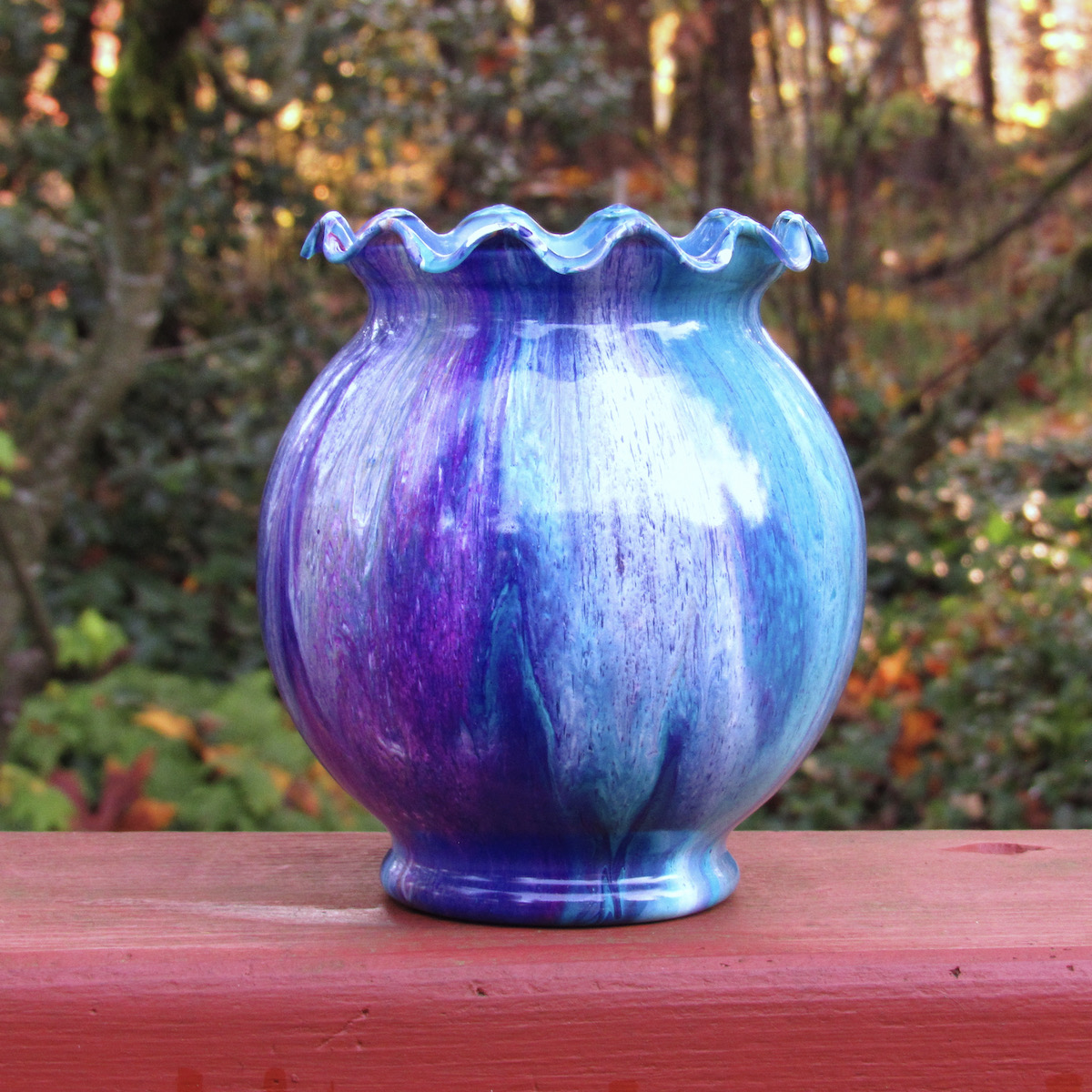 Purple and blue vase