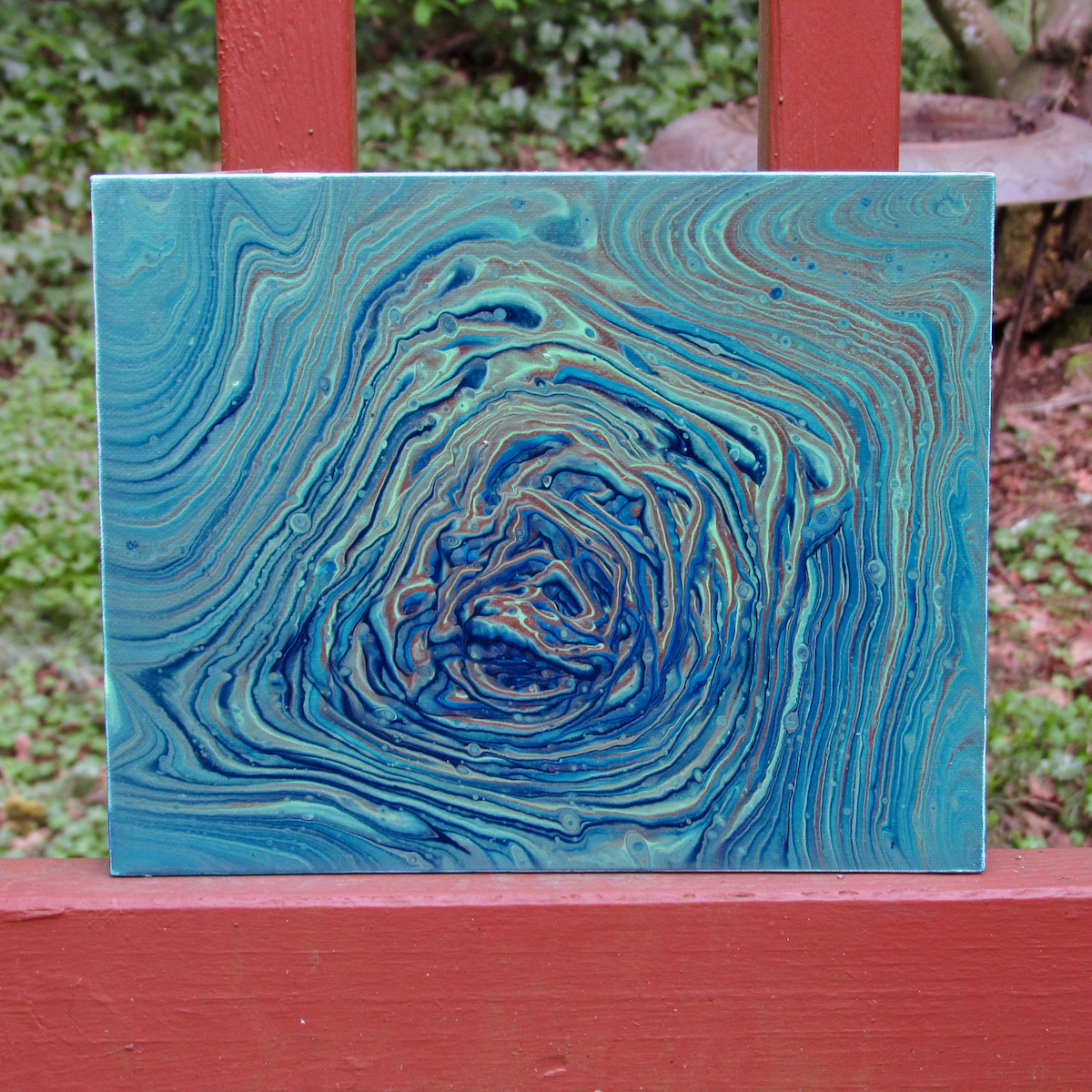 Teal 8x10 painting